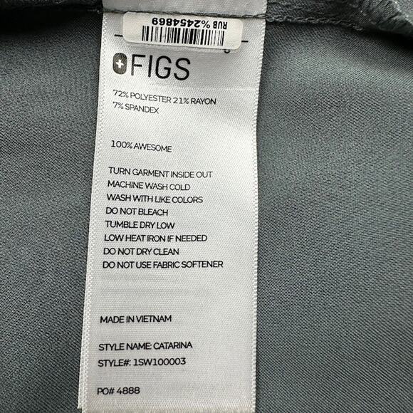 Figs Technical Collection Scrub Top Womens 3X Moss Catarina One Pocket Nursing - Picture 6 of 10